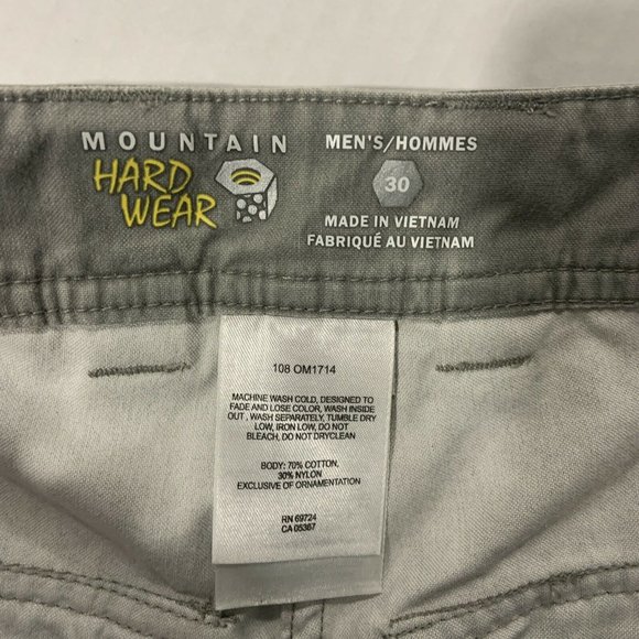 [SOLD] Mountain Hardwear Cargo Shorts Mens Size 30 Hiking Outdoors Trail Gray - Picture 6 of 7